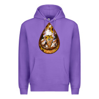 Purple sunflower tooled leather bullskull teardrop earrings Premium Hoodie - Jasminsmagicworld