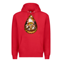 Red sunflower tooled leather bullskull teardrop earrings Premium Hoodie - Jasminsmagicworld