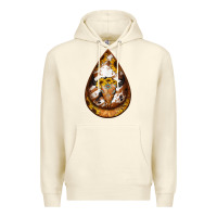 Sandshell sunflower tooled leather bullskull teardrop earrings Premium Hoodie - Jasminsmagicworld