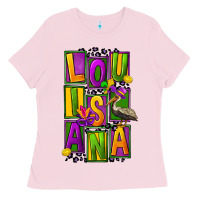 Bubblegum Pink mardi gras louisiana Ladies Tee - FaDigitalArtStudio