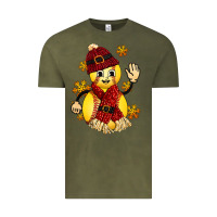 Vintage Olive Softball Christmas With Hat And Glove Vintage Tee - FaDigitalArtStudio