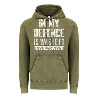 Vintage Olive in my defence i was left unsupervised Vintage Hoodie - artisFamous
