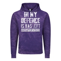 Cloud Purple in my defence i was left unsupervised Vintage Hoodie - artisFamous