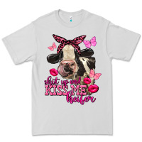 Dove Grey Valentine's Day shut up and kiss me Holstein Cow Premium Tee - FaDigitalArtStudio