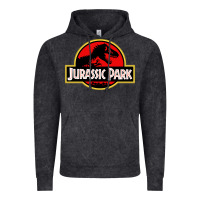 Vintage Black jurassicc park cartoon Vintage Hoodie - artisFamous