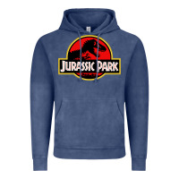 Vintage Denim jurassicc park cartoon Vintage Hoodie - artisFamous
