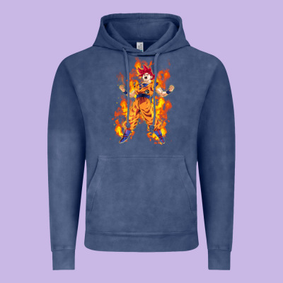 Goku Super Sayan Vintage Hoodie Designed By Artisfamous