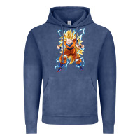 Vintage Denim super saiyan Vintage Hoodie - artisFamous