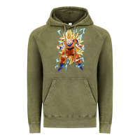 Vintage Olive super saiyan Vintage Hoodie - artisFamous