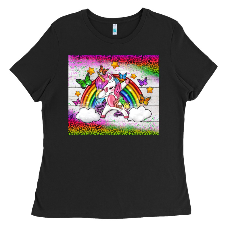 Lgbtq Dabbbing Unicorn And Rainbow Tumbler Ladies Tee by BundleAndBundleShop | Teevron