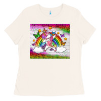 Bone LGBTQ Dabbbing Unicorn And Rainbow Tumbler Ladies Tee - BundleAndBundleShop