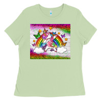 Matcha LGBTQ Dabbbing Unicorn And Rainbow Tumbler Ladies Tee - BundleAndBundleShop