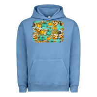 Pigment Pebble Blue western fall vibes background Urban Hoodie - Jasminsmagicworld