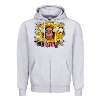 Heather Grey bee happy Zipper Hoodie - JahusDesignShop