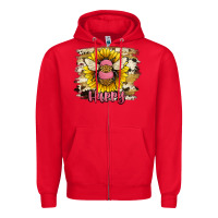 Red bee happy Zipper Hoodie - JahusDesignShop