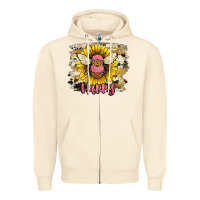 Sandshell bee happy Zipper Hoodie - JahusDesignShop