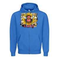 True Royal bee happy Zipper Hoodie - JahusDesignShop