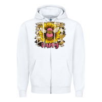 White bee happy Zipper Hoodie - JahusDesignShop