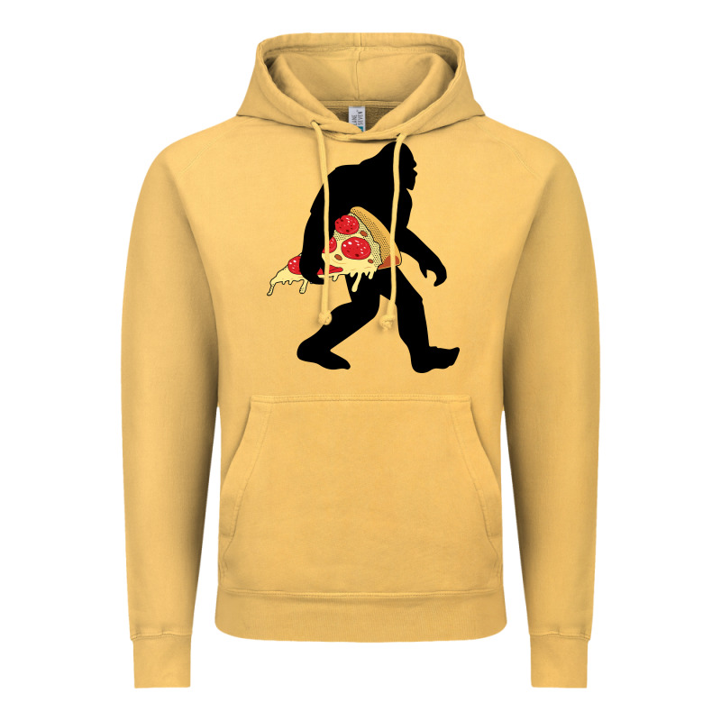 Bigfoot Carrying Pizza Vintage Hoodie by artisFamous | Teevron