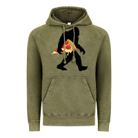 Vintage Olive bigfoot carrying pizza Vintage Hoodie - artisFamous