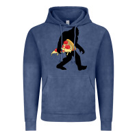 Vintage Denim bigfoot carrying pizza Vintage Hoodie - artisFamous