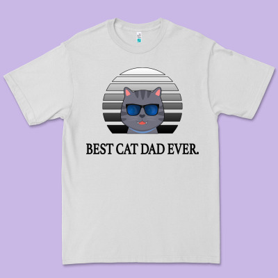 Best Cat Dad Ever Premium Tee Designed By Bettercallsaul