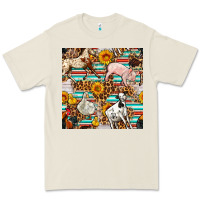 Bone Western Leopard Farm Animals Seamless Pattern Premium Tee - FaDigitalArtStudio