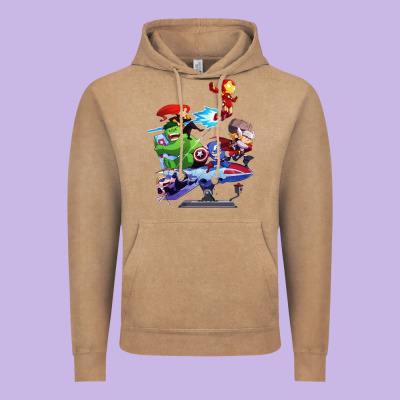 Superheroes Vintage Hoodie Designed By Artisfamous