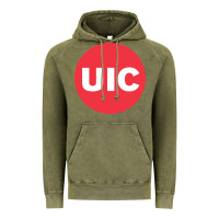 Vintage Olive UIC College Vintage Hoodie - artisFamous