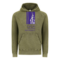 Vintage Olive Western Illinois College Vintage Hoodie - artisFamous