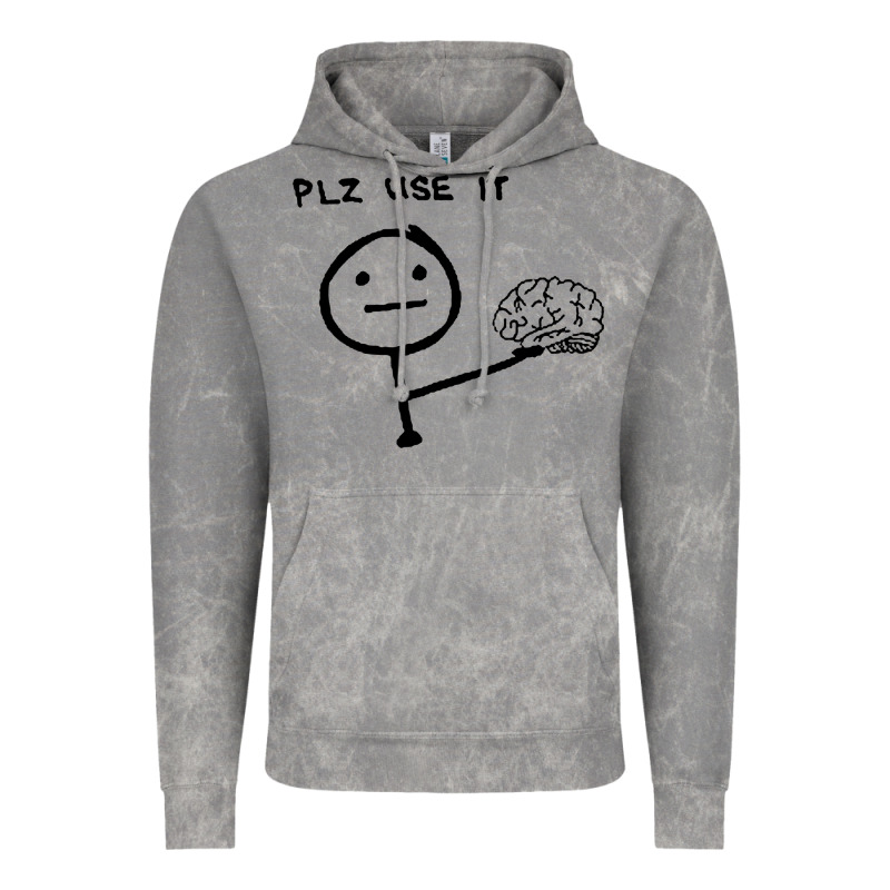 Plz Use It Text Graphic Vintage Hoodie by artisFamous | Teevron