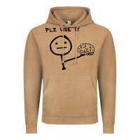 Vintage Camel Plz Use It Text Graphic Vintage Hoodie - artisFamous