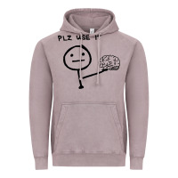 Vintage Zinc Plz Use It Text Graphic Vintage Hoodie - artisFamous