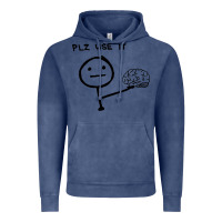Vintage Denim Plz Use It Text Graphic Vintage Hoodie - artisFamous