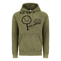 Vintage Olive Plz Use It Text Graphic Vintage Hoodie - artisFamous