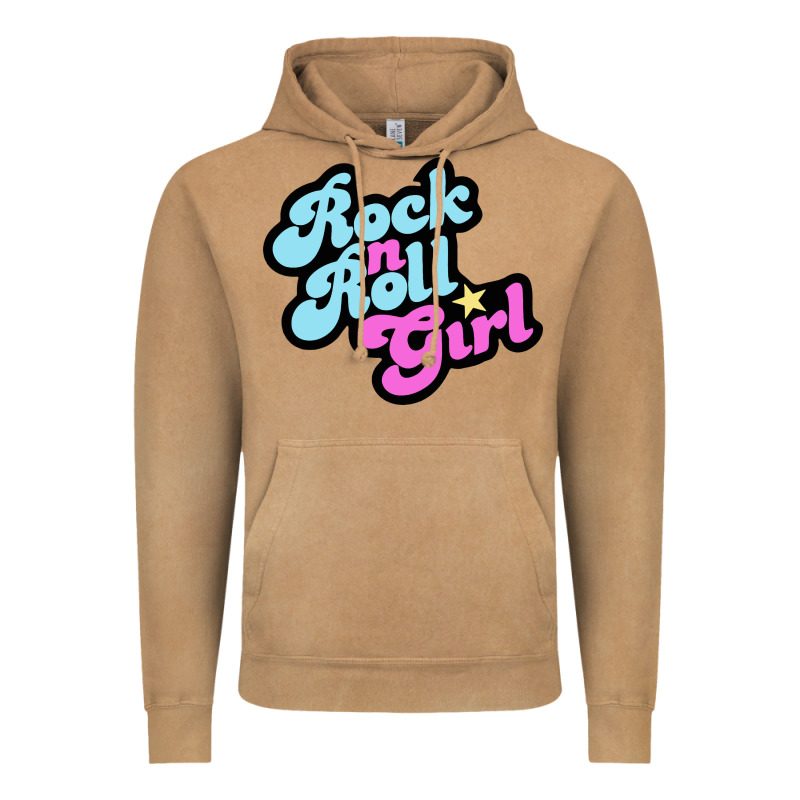 Rock N Roll Girl Vintage Hoodie by artisFamous | Teevron