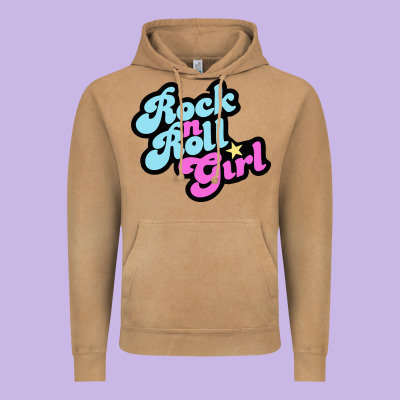 Rock N Roll Girl Vintage Hoodie Designed By Artisfamous