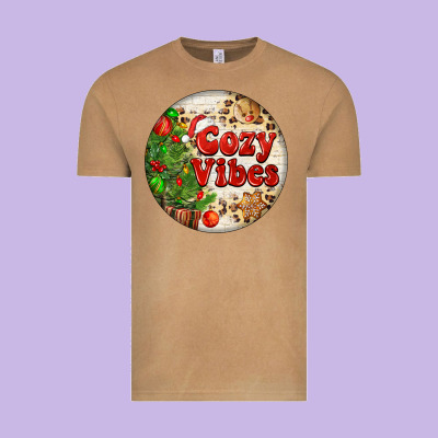 Cozy Vibes Vintage Tee Designed By Fadigitalartstudio