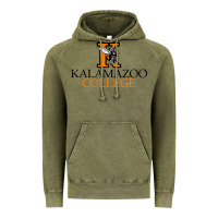 Vintage Olive Kalamazoo College Vintage Hoodie - artisFamous