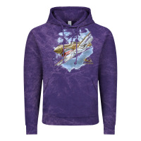 Cloud Purple flying tigers Vintage Hoodie - artisFamous