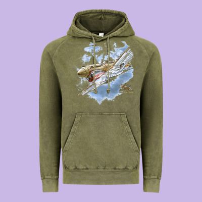 Flying Tigers Vintage Hoodie Designed By Artisfamous