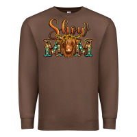 Chestnut show mom long haired cow Premium Sweatshirt - Jasminsmagicworld