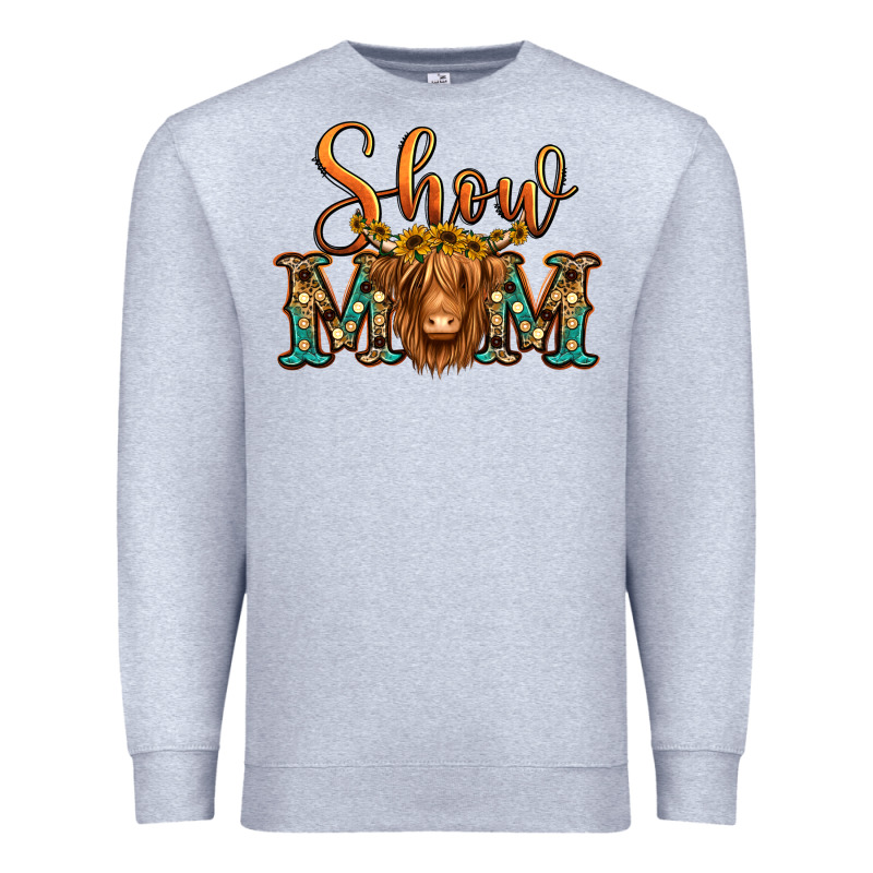 Show Mom Long Haired Cow Premium Sweatshirt by Jasminsmagicworld | Teevron