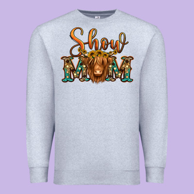 Show Mom Long Haired Cow Premium Sweatshirt Designed By Jasminsmagicworld