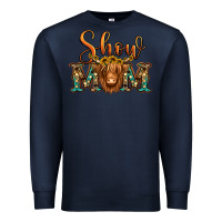 Navy show mom long haired cow Premium Sweatshirt - Jasminsmagicworld