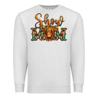 Oatmeal Heather show mom long haired cow Premium Sweatshirt - Jasminsmagicworld