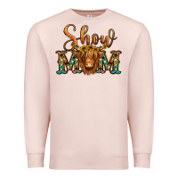 Pale Pink show mom long haired cow Premium Sweatshirt - Jasminsmagicworld