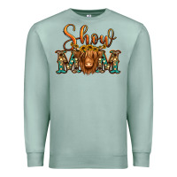 Seafoam show mom long haired cow Premium Sweatshirt - Jasminsmagicworld