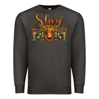 Smoke show mom long haired cow Premium Sweatshirt - Jasminsmagicworld