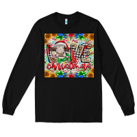 Black Love Christmas cow Long Sleeve Tee - CowhideDigitalArt